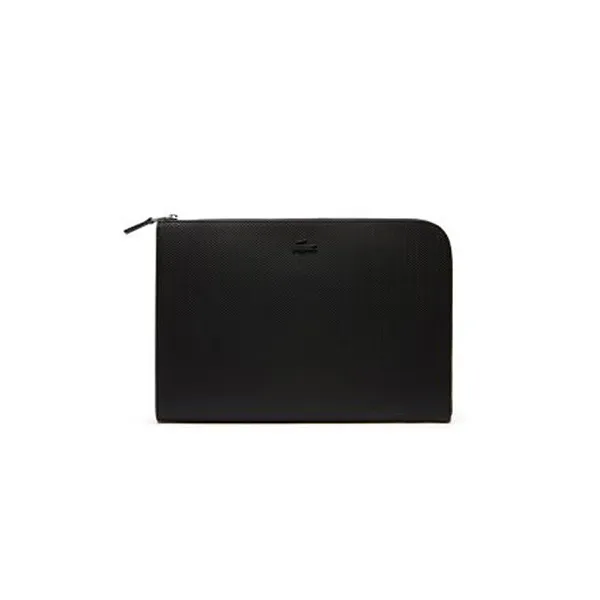 Túi Lacoste Men’s Chantaco Split Italian Piqué Leather Document Business Holder Black