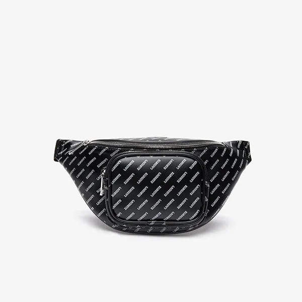 Túi Lacoste Men's Lacoste Live Coated Print Canvas Belt Bag Black