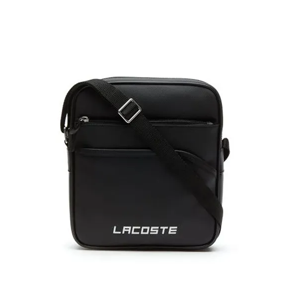 Túi Lacoste Men’s Sport Ultimum Lacoste Lettering Vertical Bag Black - Túi xách - Vua Hàng Hiệu