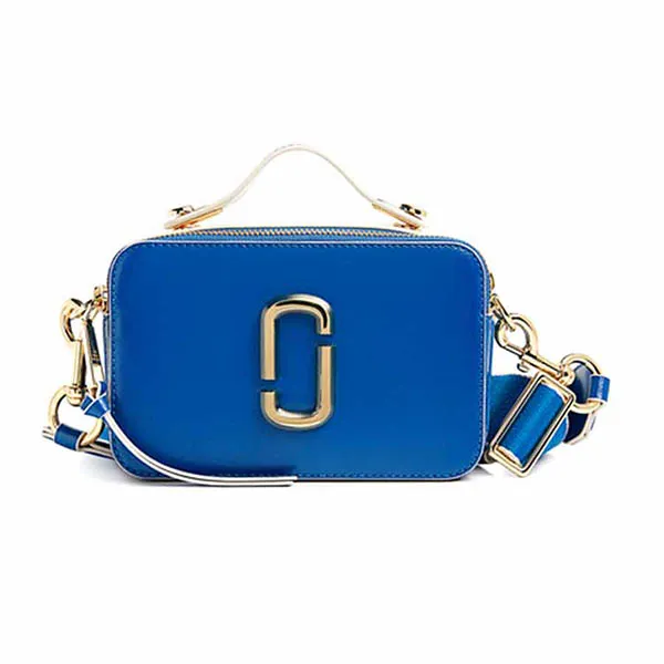 Túi Marc Jacobs Cowhide The Sure Shot Shoulder Bag Blue Leather Màu Xanh Blue - Túi xách - Vua Hàng Hiệu