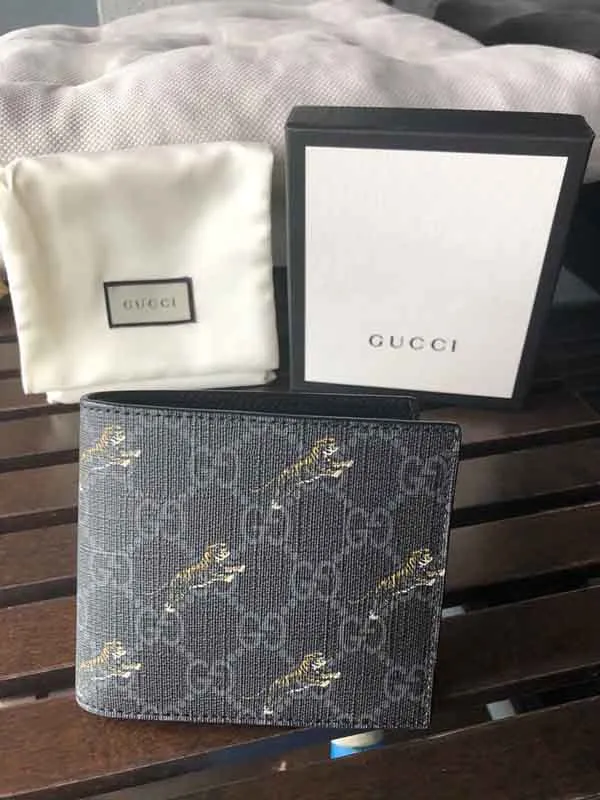 Ví Gucci Tiger Print GG Coin Wallet Màu Đen - Túi xách - Vua Hàng Hiệu