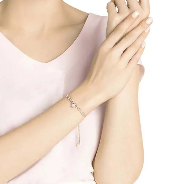 Vòng Đeo Tay Swarovski Melt Your Heart Bracelet, White, Rose-Gold Tone Plated - Trang sức - Vua Hàng Hiệu