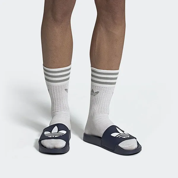 Dép Adidas Adilette Lite Màu Xanh Navy Size 40 2/3 - Dép - Vua Hàng Hiệu