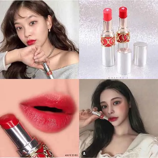 Son Dưỡng Yves Saint Laurent YSL Rouge Volupte Rock’N Shine 08 Rock'n Red Màu Đỏ Hồng