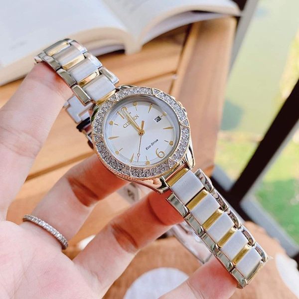 Đồng Hồ Nữ Citizen silhouette Crystal Silver Dial Ladies Watch FE1164-53A - 3