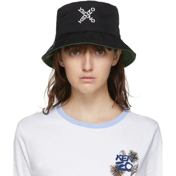 Mũ Kenzo Cross - Over Logo Bucket Hat Màu Đen