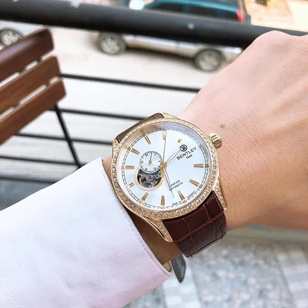 Đồng Hồ Nam Bentley BL1784-252KCD-S2 Màu Nâu Mặt Trắng - Đồng hồ - Vua Hàng Hiệu
