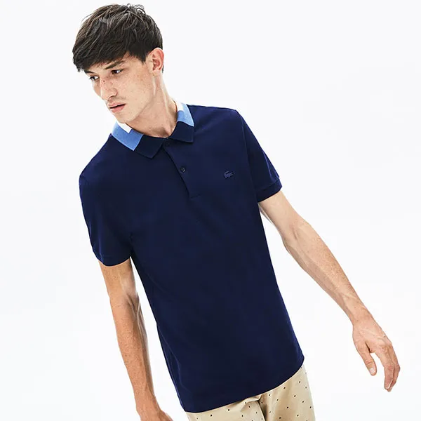Áo Phông Lacoste Men's Short Sleeve Polo Màu Xanh Navy Size L