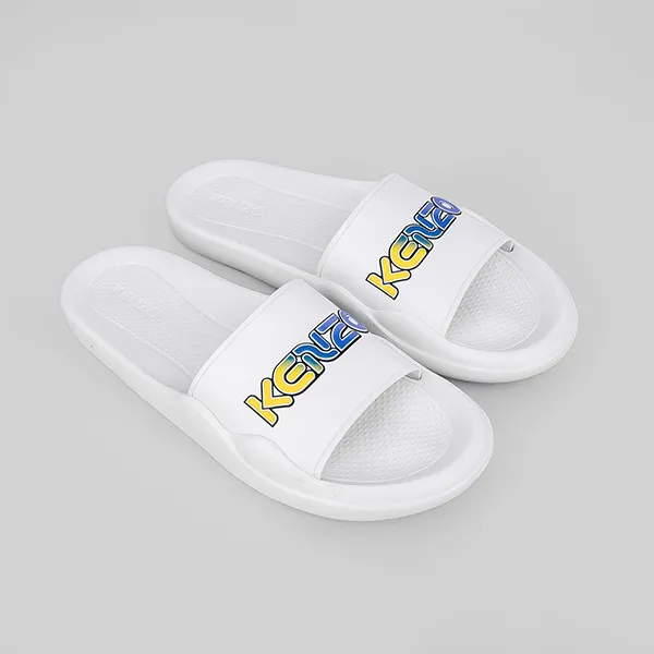 Dép Kenzo Street Style Plain Logo Shower Sandals Màu Trắng - Dép - Vua Hàng Hiệu