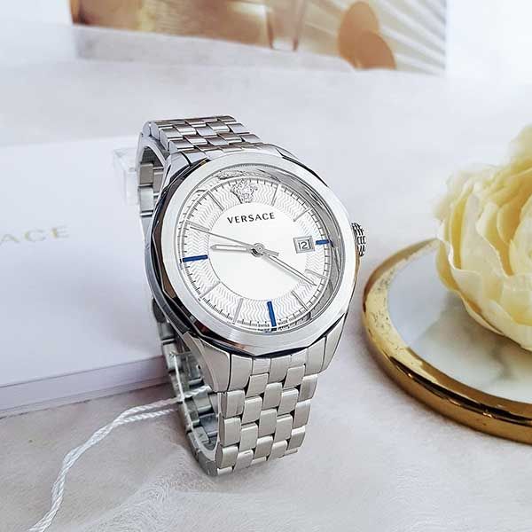 Đồng Hồ Versace Glaze Quartz Silver Dial Men's Watch VERA00518 - 1