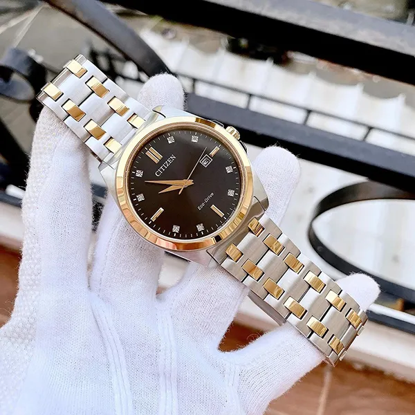 Đồng Hồ Citizen BM7107-50E Sapphire Eco-Drive Màu Đen Bạc