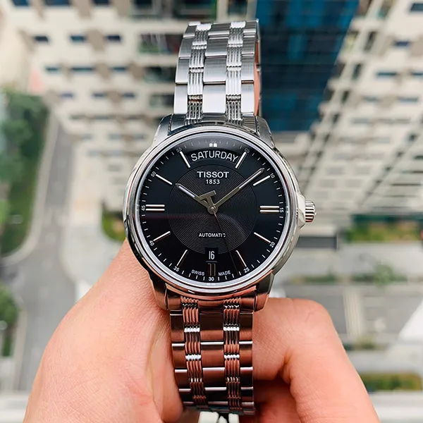 Đồng Hồ Nam Tissot Automatics III Day Date Black Dial Men's Watch T065.930.11.051.00 - Đồng hồ - Vua Hàng Hiệu