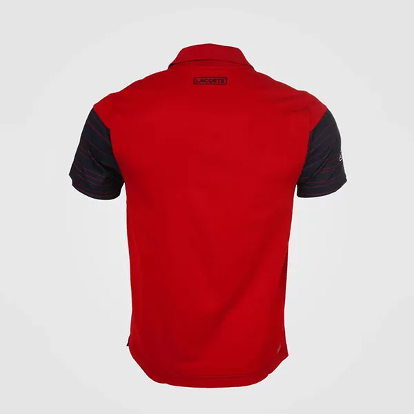 Áo Polo Lacoste Camisa Polo Lacoste Reta Listrada Vermelha Màu Đỏ Đen Size XS - Thời trang - Vua Hàng Hiệu