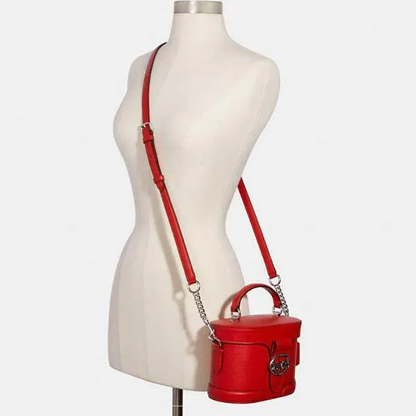Túi Xách Coach Georgie Gem Crossbody Red Pebble Leather Shoulder Purse 5503 Màu Đỏ