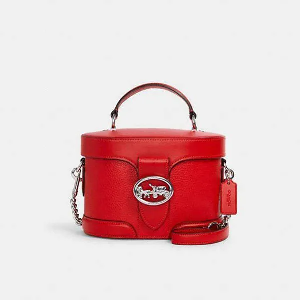Túi Xách Coach Georgie Gem Crossbody Red Pebble Leather Shoulder Purse 5503 Màu Đỏ