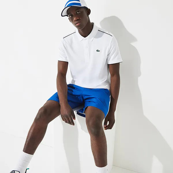 Áo Phông Lacoste Men's Sport Contrast Piping Breathable Piqué Polo Shirt Màu Trắng Size S - Thời trang - Vua Hàng Hiệu