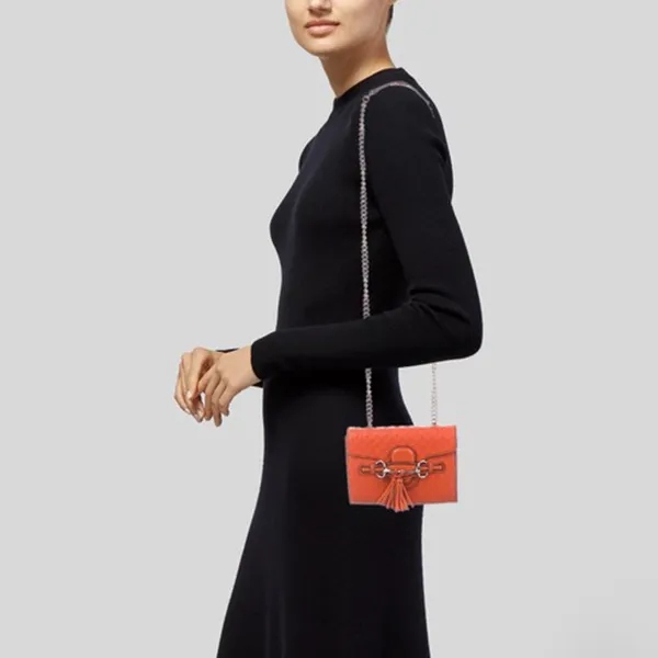 Túi Xách Gucci Emily Mini Microguccissima Orange Leather Cross