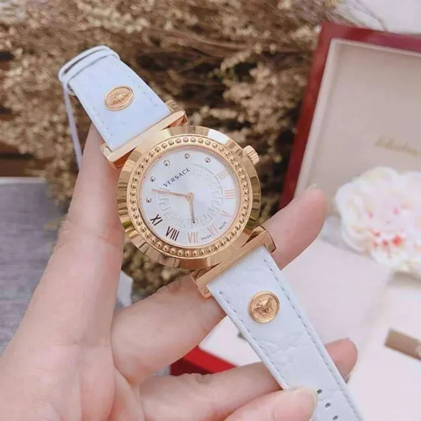 Đồng Hồ Nữ Versace Vanity Swiss White Croco Women's Watch P5Q80D001S001 Màu Trắng - Đồng hồ - Vua Hàng Hiệu