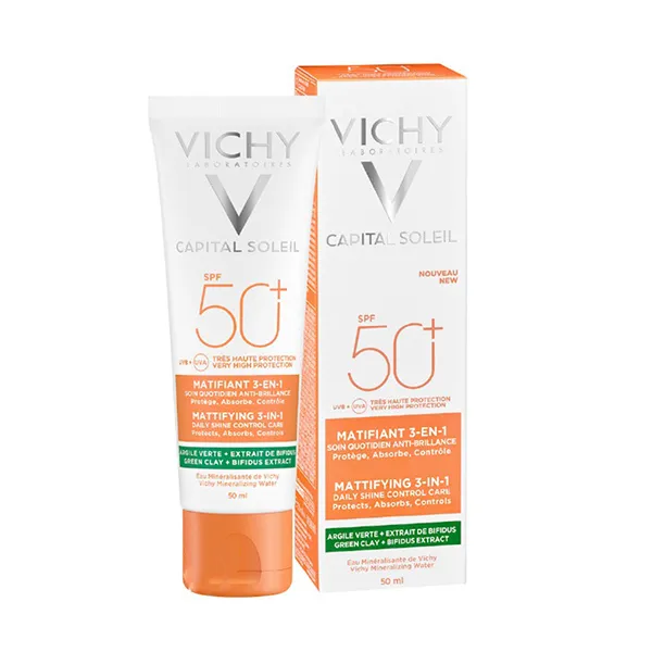 Kem Chống Nắng Kiềm Dầu Vichy Capital Soleil Mattifying 3 in 1 SPF50 50ml - Kem chống nắng - Vua Hàng Hiệu