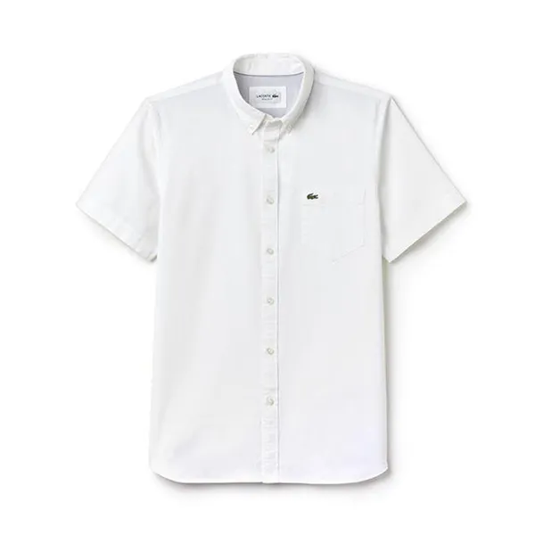 Áo Sơ Mi Cộc Tay Lacoste Men's Regular Fit Oxford Cotton Shirt Màu Trắng Size 40 - Thời trang - Vua Hàng Hiệu
