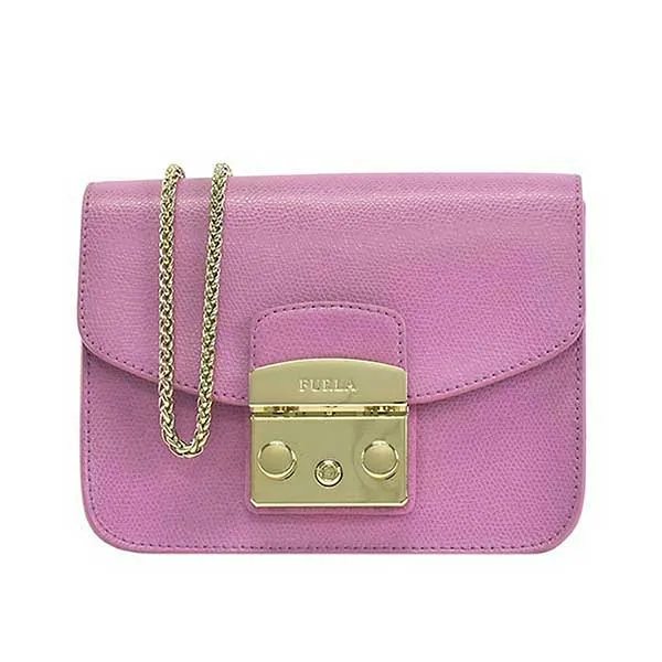 Túi Xách Furla Shoulder Bag Metropolis Mini Crossbody BGZ7 Orchidea D OR9 Màu Hồng Tím - Túi xách - Vua Hàng Hiệu