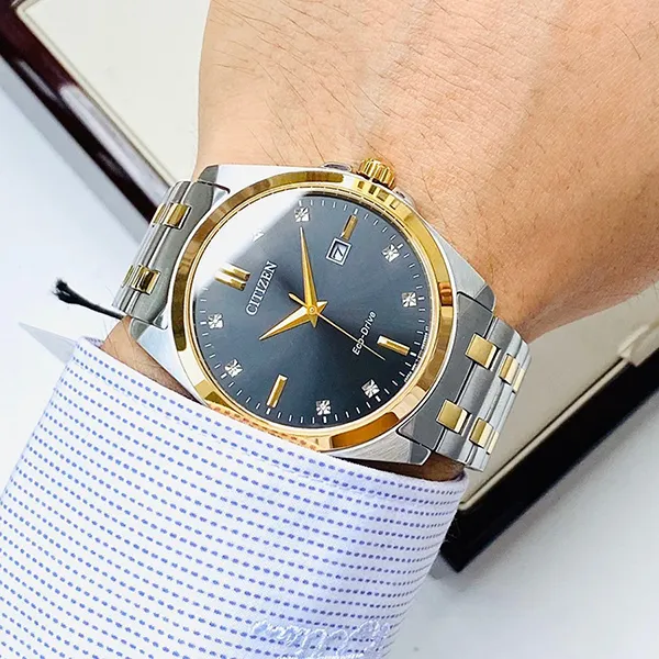 Đồng Hồ Citizen BM7107-50E Sapphire Eco-Drive Màu Đen Bạc