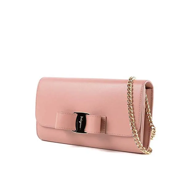 Túi Xách Salvatore Ferragamo Vara Bow Pink Wallet Clutch Màu Hồng - Túi xách - Vua Hàng Hiệu