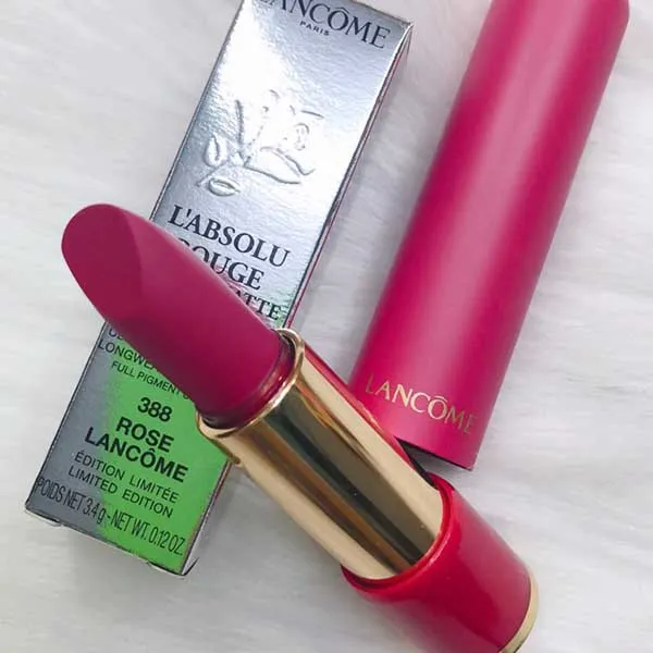Son Lancôme L'absolu Rouge Drama Matte Limited Edition 388 Rose Màu Hồng Dâu - Son Môi - Vua Hàng Hiệu