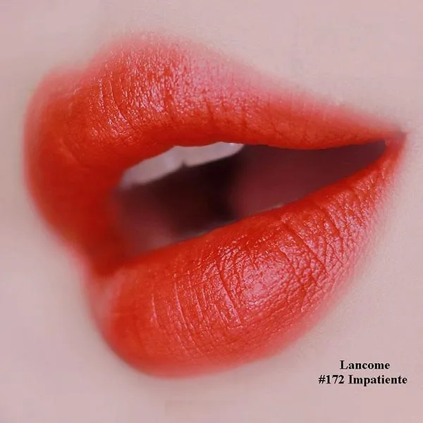 Son Lancôme L'absolu Rouge Màu 172 Impatiente Cream Màu Cam Đỏ