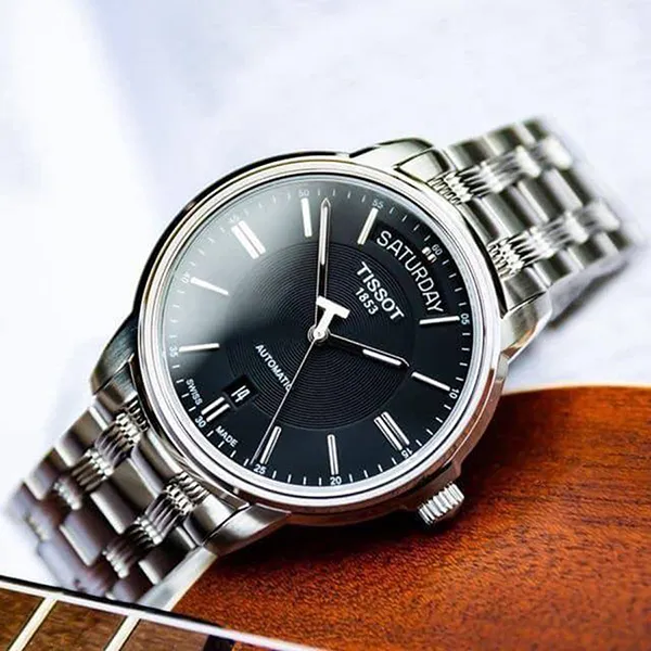 Đồng Hồ Nam Tissot Automatics III Day Date Black Dial Men's Watch T065.930.11.051.00 - Đồng hồ - Vua Hàng Hiệu