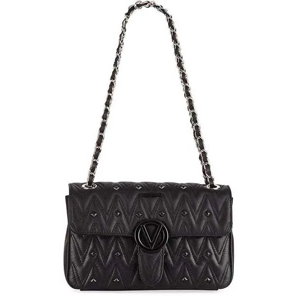 Túi Đeo Vai Valentino By Mario Antoinette Quilted Leather Shoulder Bag Màu Đen - Túi xách - Vua Hàng Hiệu