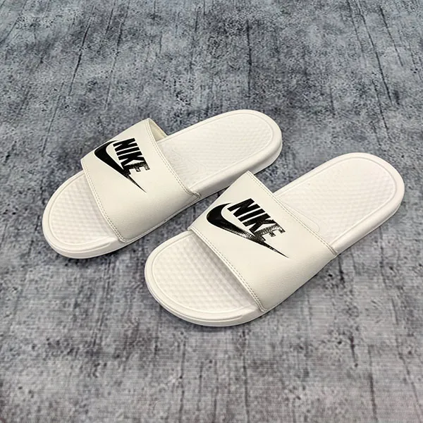 Dép Nike Benassi White Black Màu Trắng