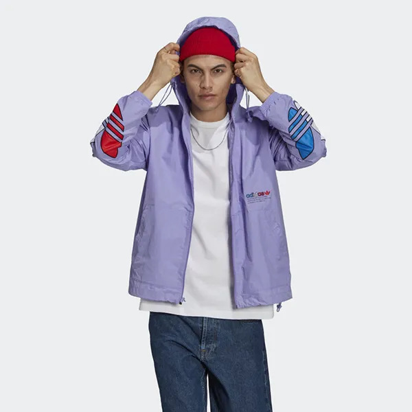Áo Khoác Adidas Adicolor Windbreaker 'Purple' GN3560 Size XL