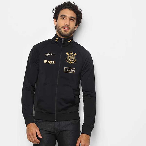 Áo Khoác Nike Corinthians Lute Jacket 'Black/Gold' AR4218-010 Size XL - 2