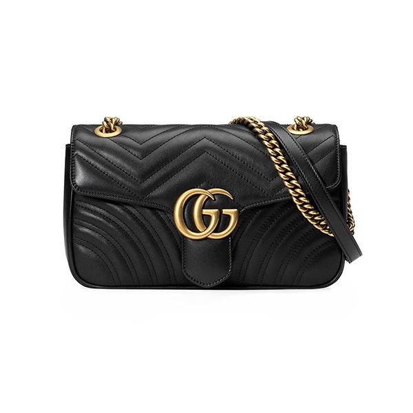 Túi Xách Gucci GG Marmont Small Matelassé Leather Shoulder Bag Màu Đen - 3