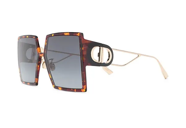 Kính Mát Dior Eyewear 30Montaigne Oversized-Frame Sunglasses Màu Xám