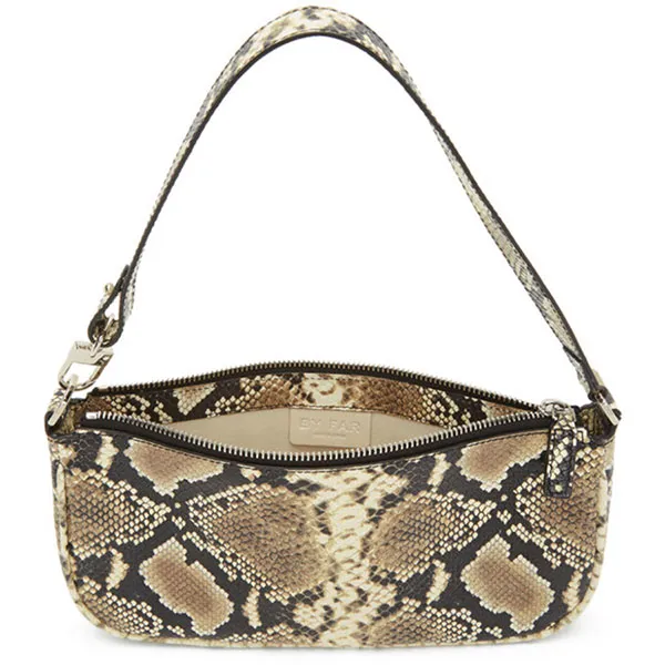 Túi Xách By Far Beige And Black Snake Rachel Bag Màu Nâu