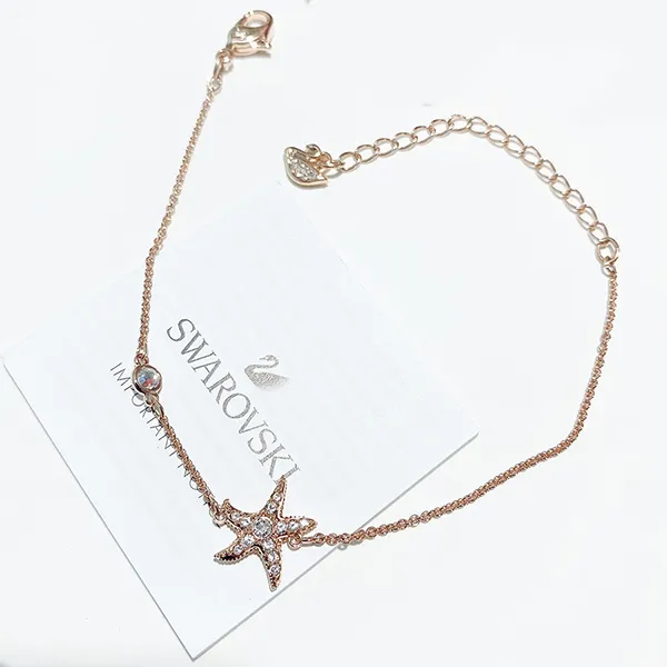 Vòng Đeo Tay Swarovski Star Bracelet Màu Vàng Hồng