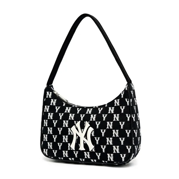 Túi Xách MLB Monogram Jacquard Hobo New York Yankees 3ABQS011N-50BKS Màu Đen