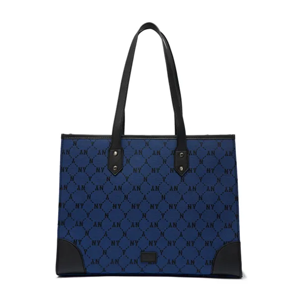 Túi Xách MLB Monogram Diamond Jacquard Shopper Bag New York Yankees 3AORL021N-50BLD Màu Xanh Blue