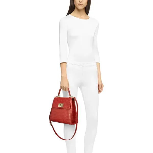 Túi Xách Furla 1927 Top Handle S Chili Oil Màu Đỏ