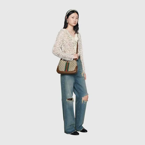 Túi Xách Gucci Jackie 1961 Small Hobo Bag Màu Nâu N-QL - Túi xách - Vua Hàng Hiệu