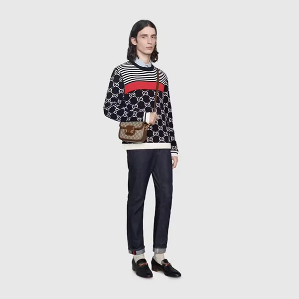 Túi Xách Gucci Horsebit 1955 Mini Bag Màu Nâu