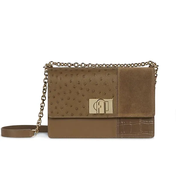 Túi Xách Furla 1927 Crossbody Mini Fango Màu Nâu