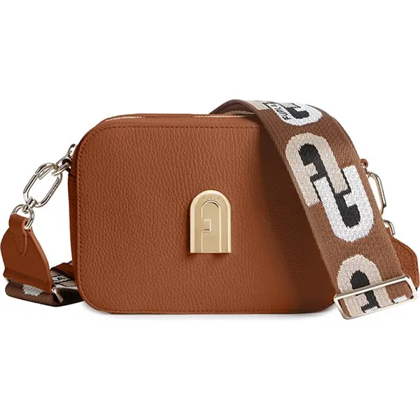 Túi Xách Furla Sleek Mini Crossbody Cognac H Màu Nâu