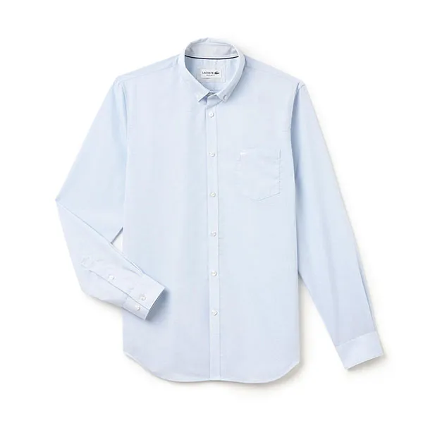 Áo Sơ Mi Dài Tay Lacoste Men's Long Sleeve Wovens CH9615-00 Shirt Màu Xanh Blue - Thời trang - Vua Hàng Hiệu