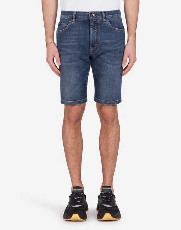 Quần Bò Nam Shorts Dolce & Gabbana D&G Stretch Denim Bermuda Shorts - Thời trang - Vua Hàng Hiệu