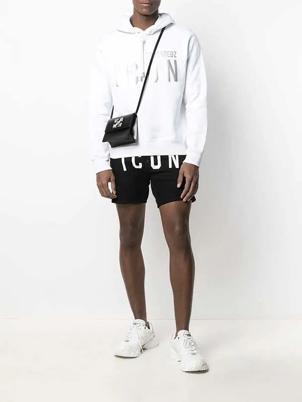 Quần Shorts Dsquared2 Icon Print Denim Shorts Màu Đen - Thời trang - Vua Hàng Hiệu