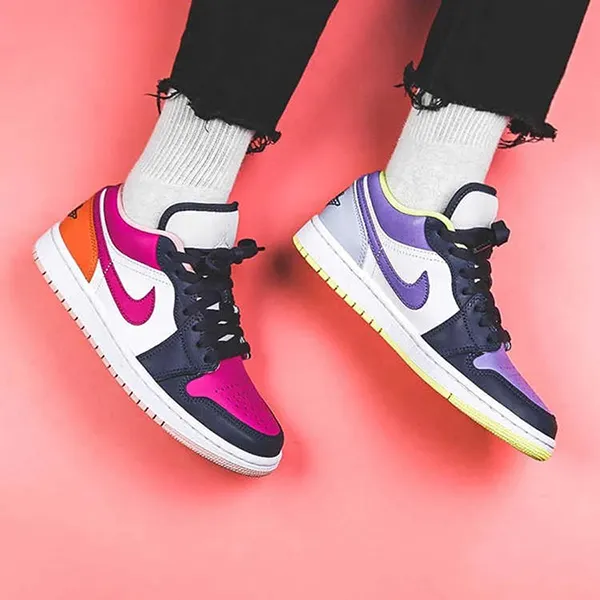 Giày Thể Thao Nike Air Jordan 1 Low Mismatched - Purple Magenta DJ4342-400 Size 36.5 - Giày - Vua Hàng Hiệu