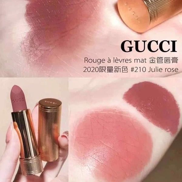 Son Lì Gucci Rouge À Lèvres Mat 210 Julie Rose Màu Nâu Đất - 2